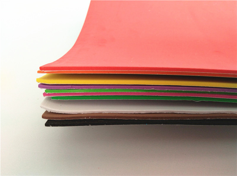 Happyxuan 10pcs/pack 20*30cm 2mm EVA Foam Self-Adhesive Kids Diy HandiCraft Materials