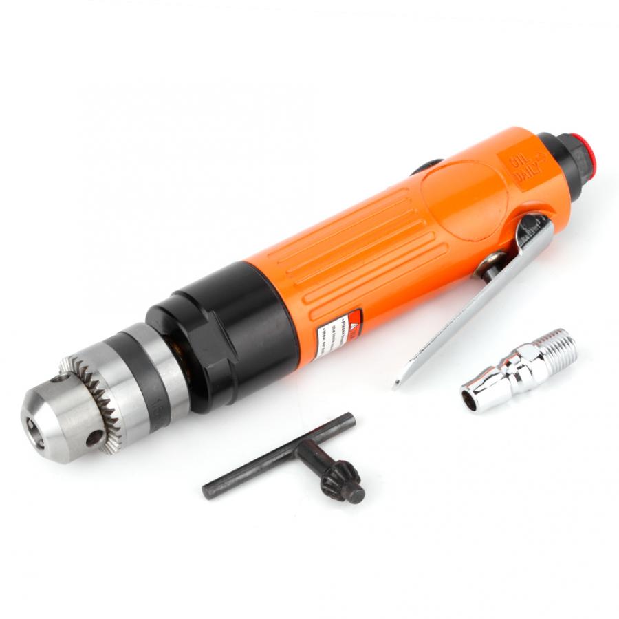 3/8in High Speed Straight Pneumatic Drill Machine with 1.5-10mm/0.06-0.4in Chuck Pneumatic Drilling Car Repair Tools