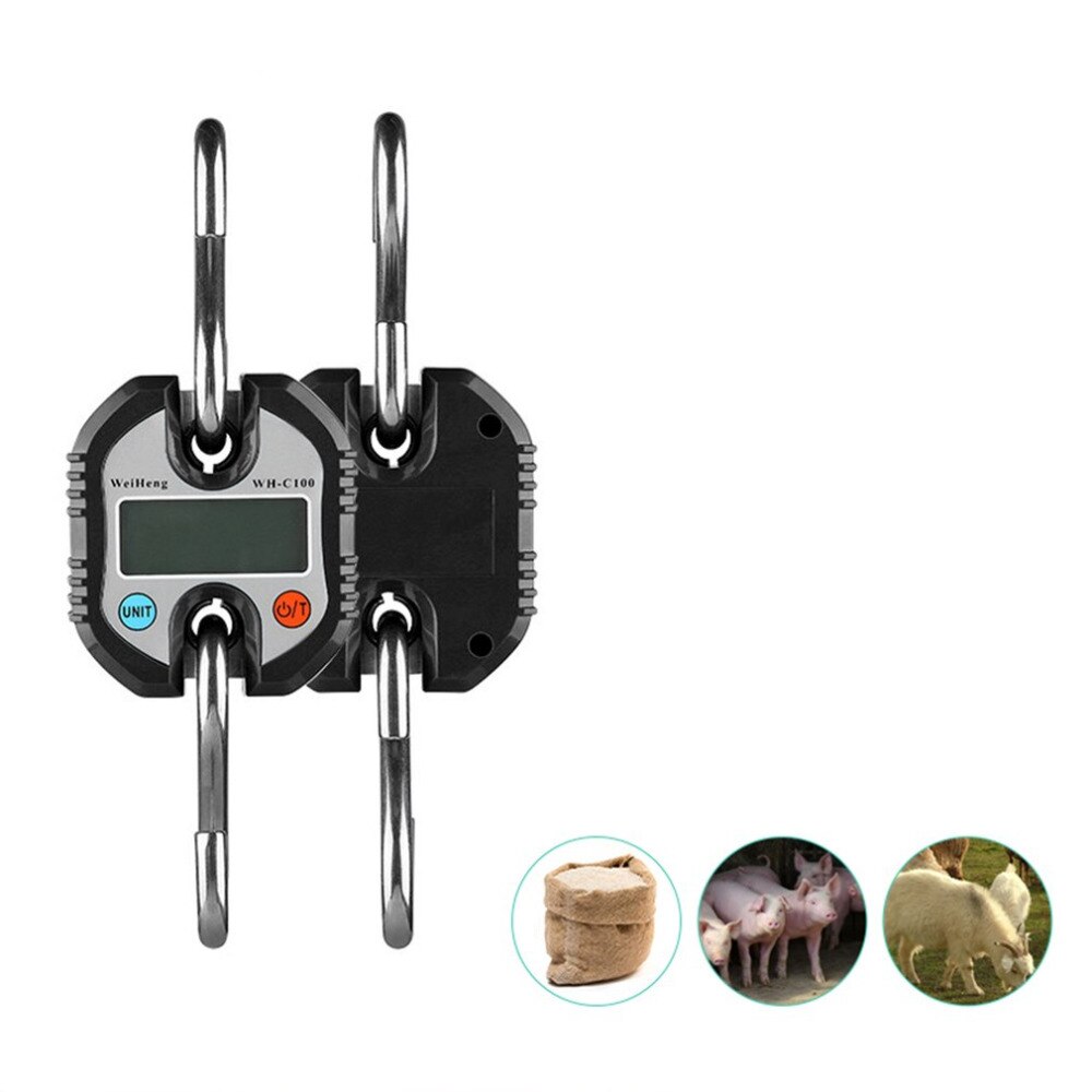 Portable Electronic Digital Scale 150kg x 50g Scales Weighing Luggage Balance Hanging Crane LED backlight With Heavy Duty Hook