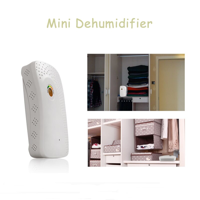 Mini Wireless Rechargeable Dehumidifier With EU/US Plug Air Dryer For Home Office Bathroom Trunk Shoebox Cupboard