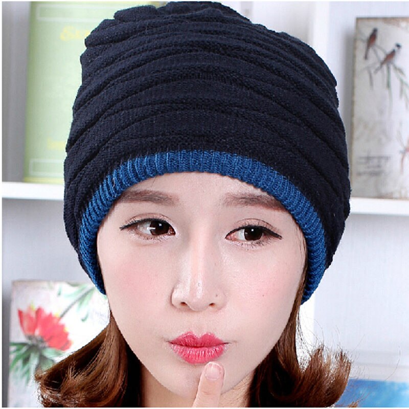 Unisex Voegen Fluwelen Mutsen Warme Gebreide Muts Man En Vrouwen Winter Hoed Effen Kleur Elastische Stijlen Cap Klassieke Winter baret