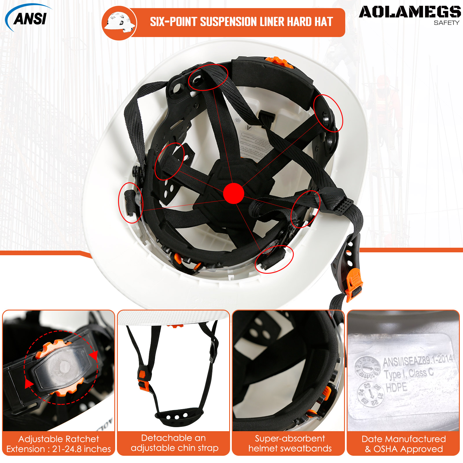Capacete de segurança ce em fibra de carbono com aba completa e óculos de proteção, construção anticolisão, capacete de segurança ansi para engenheiros, boné de trabalho respirável.