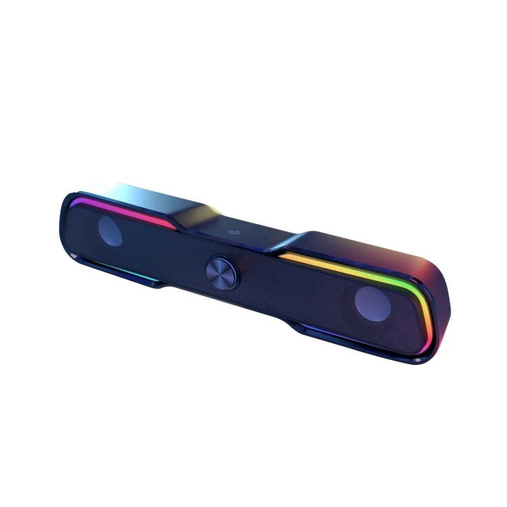 Usb Bedrade Luidspreker Soundbar Rgb Licht 3Dstereo Bass Subwoofer Audio Aux Surround Box Voor Pc Computer Speakers Tv Desktop laptop: Default Title