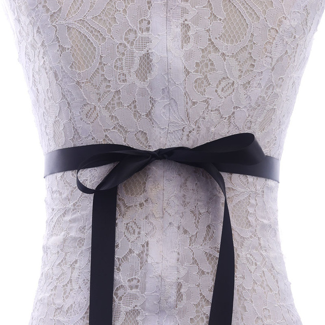 Jonnafe-faja nupcial de cristal de ópalo para mujer, faja de perlas para vestido de novia, accesorios de cinturón de Color plateado: black ribbon