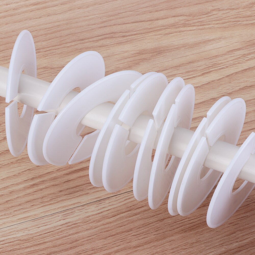 5/10PCS DIY Plastic Kleding Maat Verdelers Ronde Hangers Closet Verdelers voor Kleding Winkels of Thuis Witte Lege verdelers