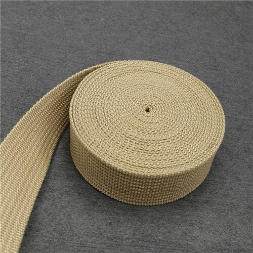 25mm Webbing 10meter long 1&quot; polypropylene for Bag Sewing Belt Webbing Strap dog collar line Strapworks: 15 Khaki