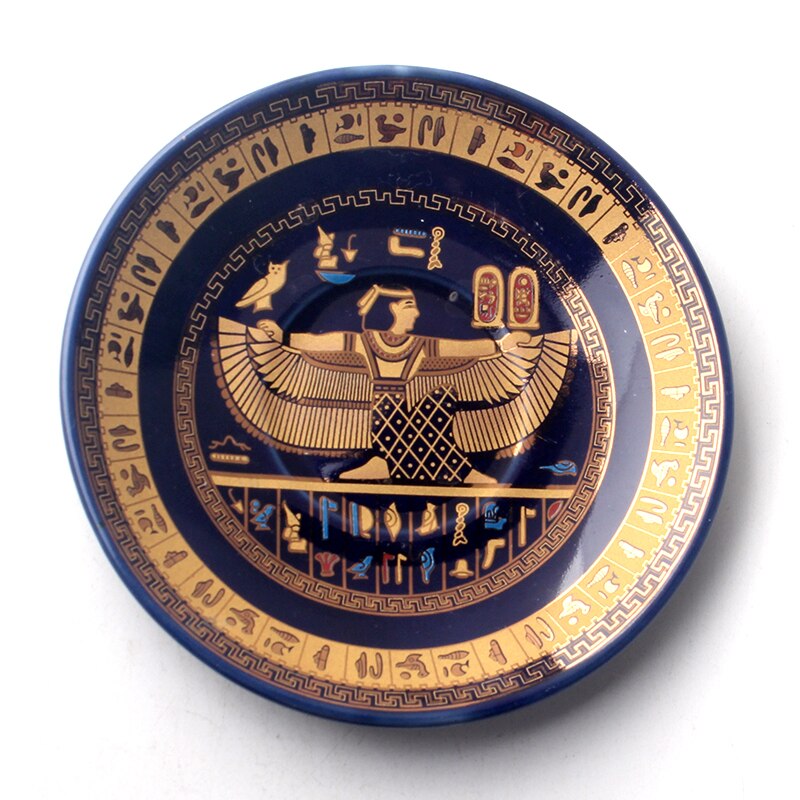 1PC Decorative Wall Plate Ceramic Art Disc Egypt Decoration Plates: YCP882003