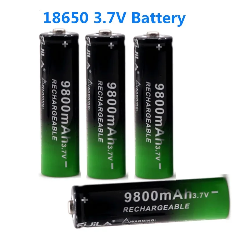 18650 Taschenlampe 3,7 V 9800 mAh wiederaufladbarer Lithium-Ionen-Akku für Taschenlampen-Scheinwerfer