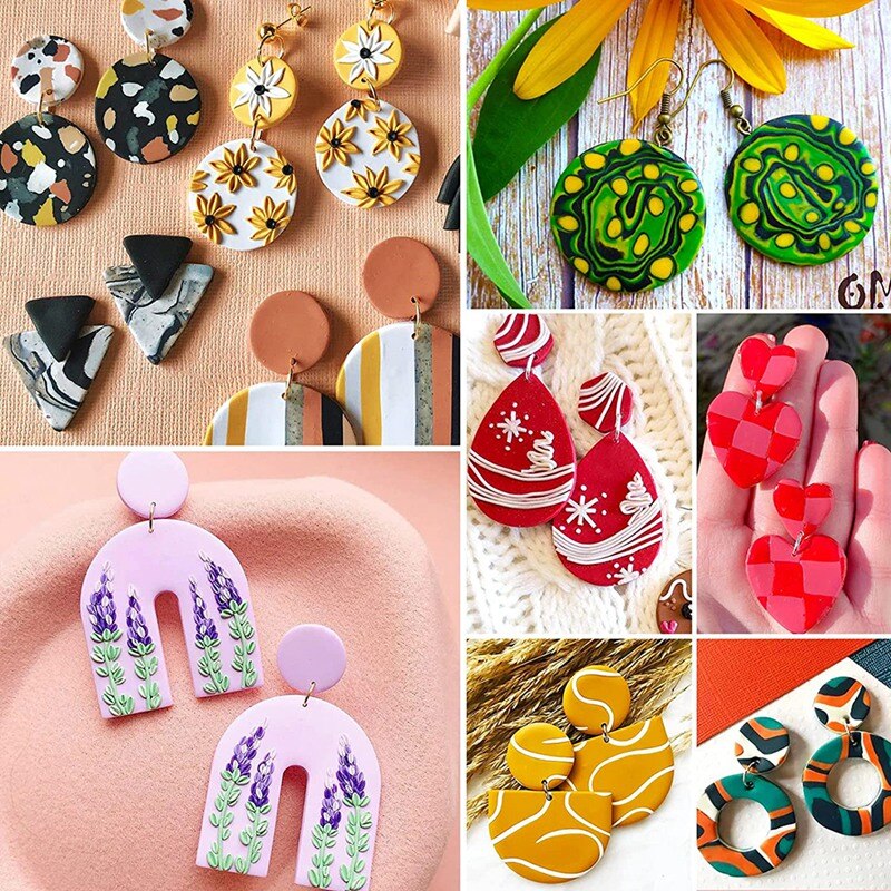 130Pcs Polymer Clay Cutters Polymer Clay Tool Kit 10 Shapes Clay Earring Cutters For Polymer Clay Jewelry,Clay Cutters