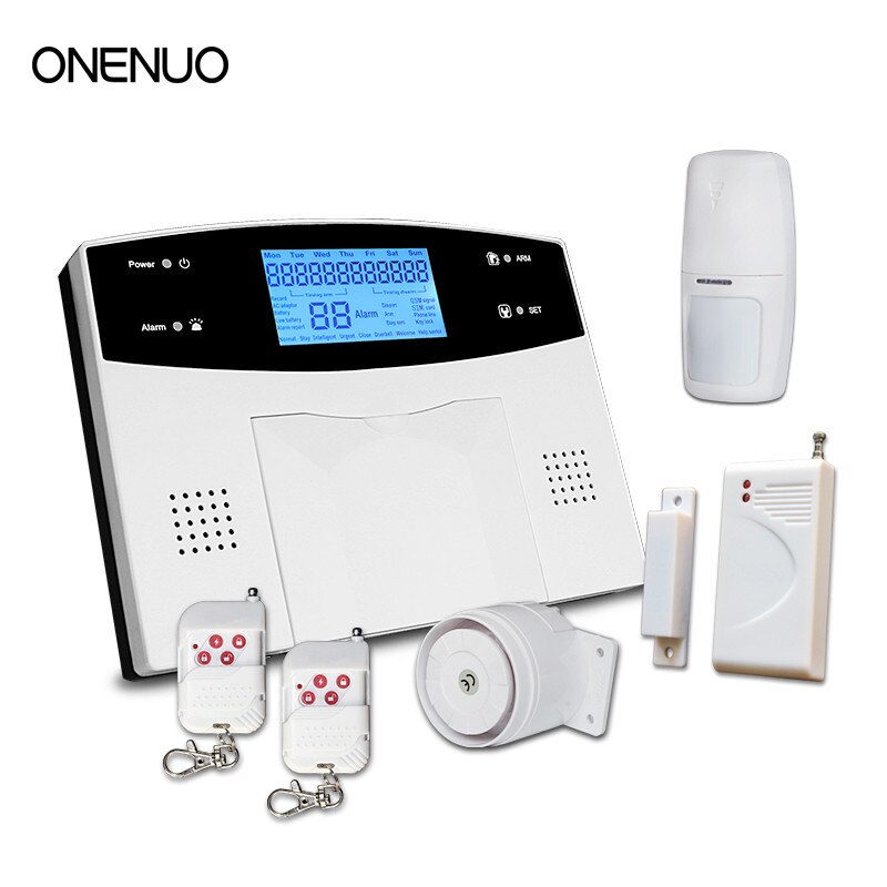 Wireless Home Security System Remote Control Intelligent Voice Prompt House Business GSM Burglar Alarm Auto Dial: Dark Grey