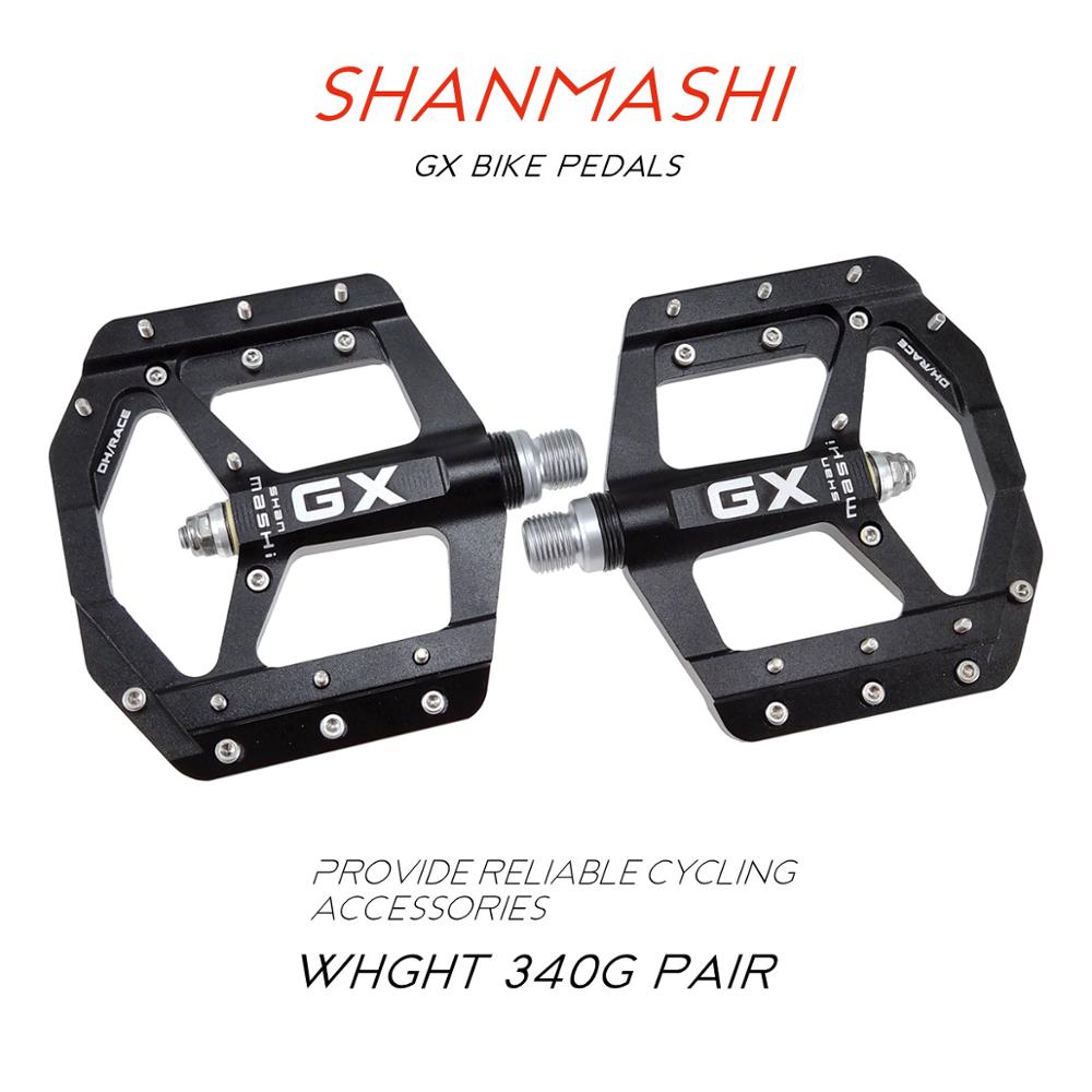 SHANMASHI Ultralight Mountain Bike Pedals Platform CNC Aluminum Alloy Bearings Bicycle Pedal MTB BXM Pedals Non-Slip Flat Pedals