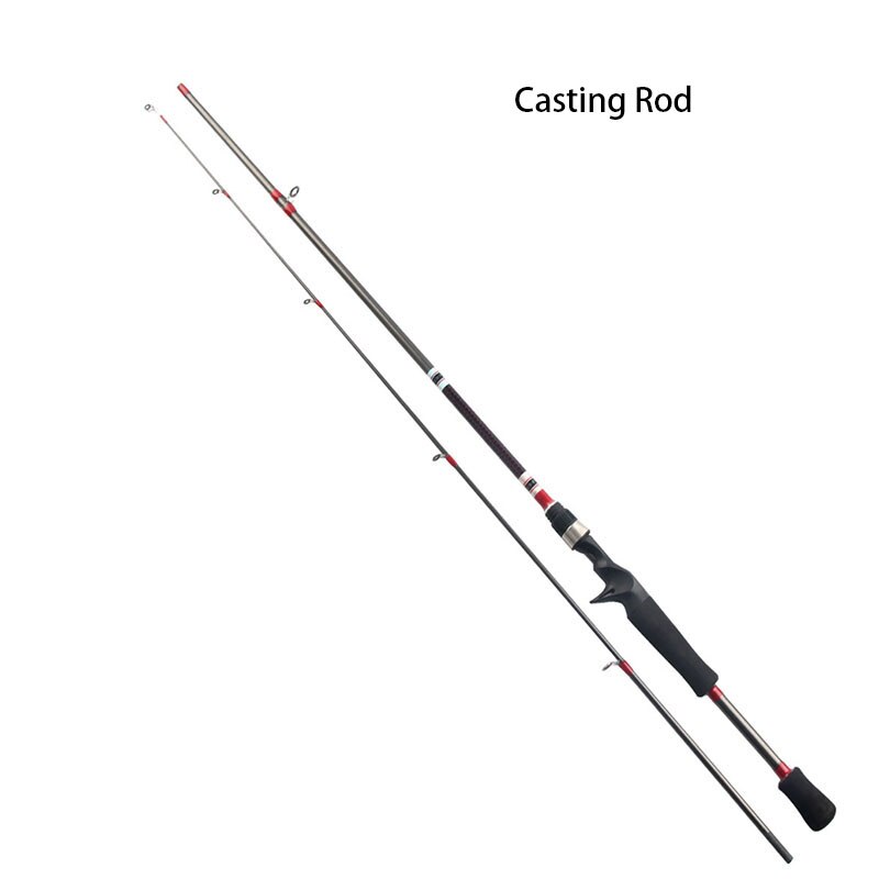 Lure Fishing Rod M Tonality 1.8 Meters Spining Rod Casting Rod Sea Fishing Glass Steel Rod Fishing Gear: Dark grey