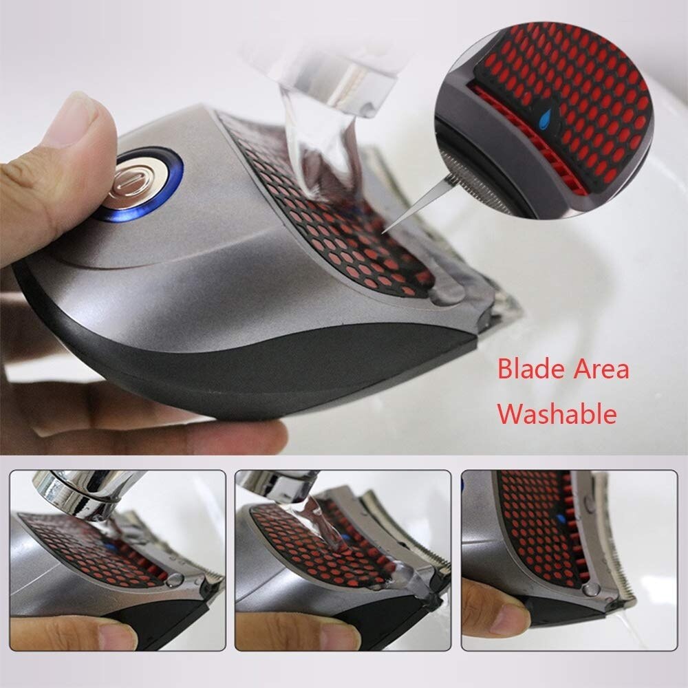 Jinding Bald Head Clipper Shortcut Self-Haircut Kit Hair Clippers Cordless Rechargeable Hair Cutter Shaving Machine with 9 Combs