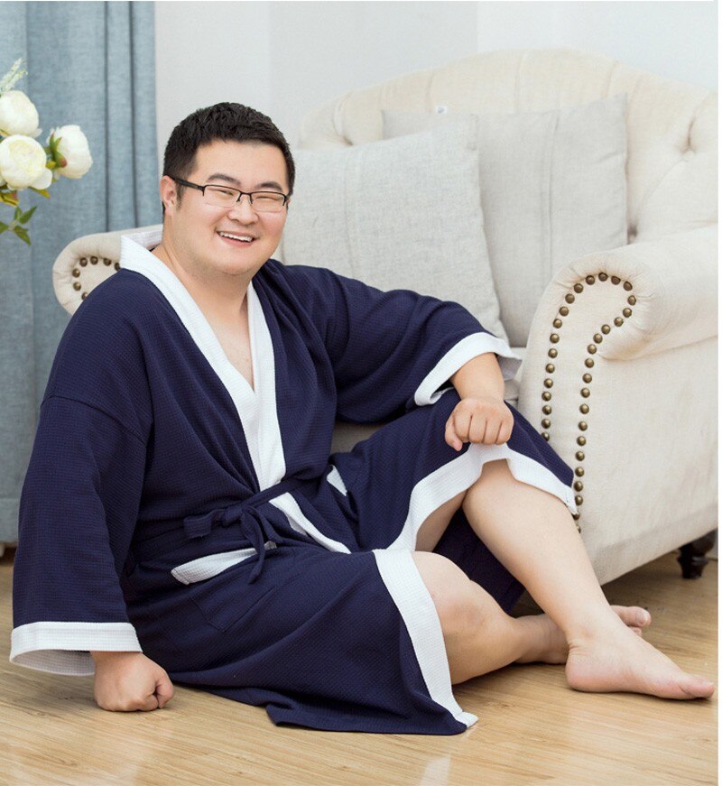 Bata de baño cómoda de algodón para hombre, Kimono japonés, informal, para Hotel y Spa, 140Kg