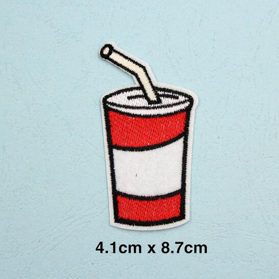 Cool Craft Embroidered Patches For Hat Cap Clothes Stickers Bag Sew Iron On Applique DIY Apparel Sewing Clothing Accessories BU8: BU8N3 Drink