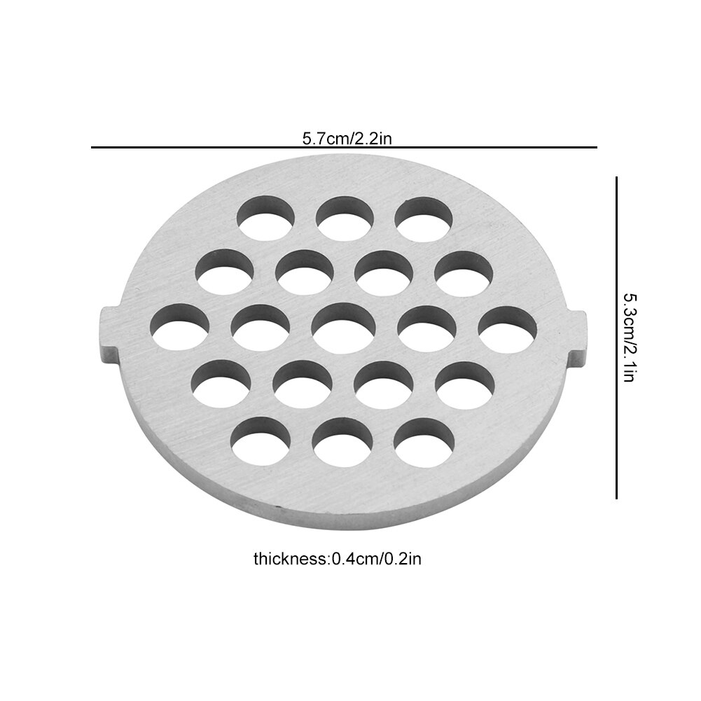Vleesmolen Crusher Mincer Plaat Disc Mes 5/7Mm Gat Vlees Fruit Groente Noten Shredders Worst Worst Stuffer vleesmolen: 02