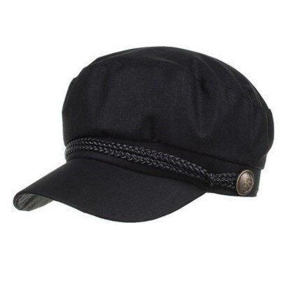 Shaluotaotao basker för kvinnor höst tidningspojke kepsar vintage trend dam märken hatt fritid sport snapback keps: Svart
