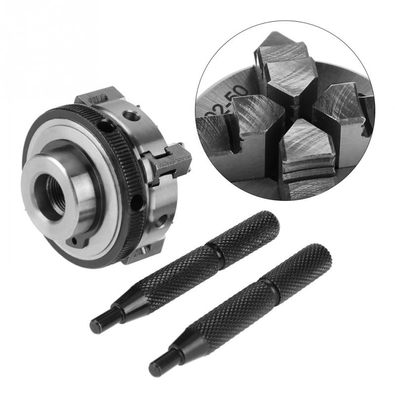 SAN OU Lathe Chuck 50Mm Mini 4 Jaw Reversible Self-Centering Thread Mount Lathe Chuck K02-50 Torno Metal