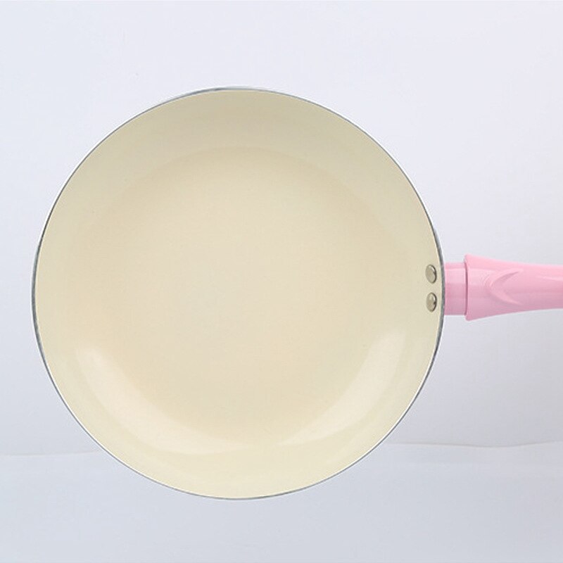 10 Inch Coating Frying Pan Double Bottom for Gas Induction Cooking Skillet Fry Pan Non-Stick Cookware Pink