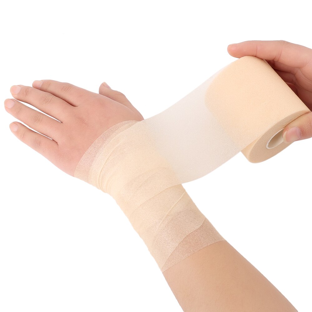 Skum bomull hud film selvklebende elastisk bandasje albue kne hud maske film skum underwrap sports pre-wrap for atletisk tape