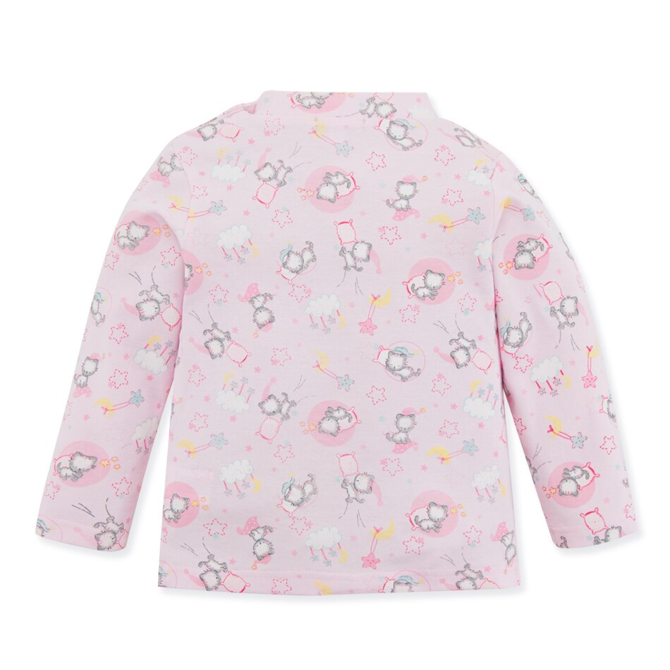 Kavkas Fall Warme Pasgeboren Baby T-shirts Casual Katoen Katten Gedrukt Baby Girl Tops Lange Mouwen Baby Boy Shirt Cartoon Kids tees