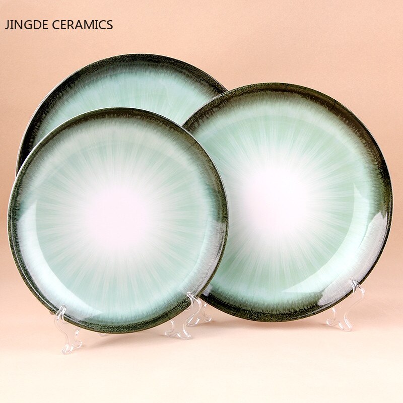 Gradient Kleur Food Grade Plastic Servies Ontbijt Borden Diner Borden En Schotels Keuken Lade Platen