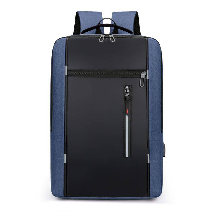 Waterproof Business Backpack Men USB School Backpacks 15.6 Inch Laptop Backpack Large Capacity Bagpacks for Men Back Pack Bags: Blue