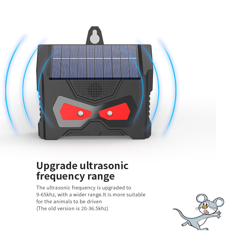 Elektronischer Ultraschall-Vogelschutz IP66 wasserdichte Solar- ladung LED-Blitz lampe Schädlings bekämpfung für sterben Kontrolle des Innenhofs