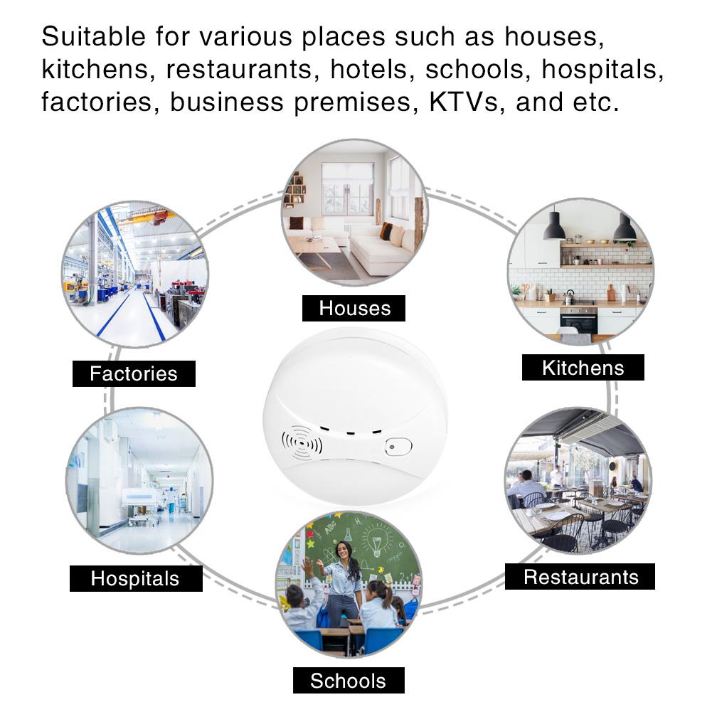 LED Intelligent Infrared Smoke Fire Detector Sensor Alarm Home Security Accessories