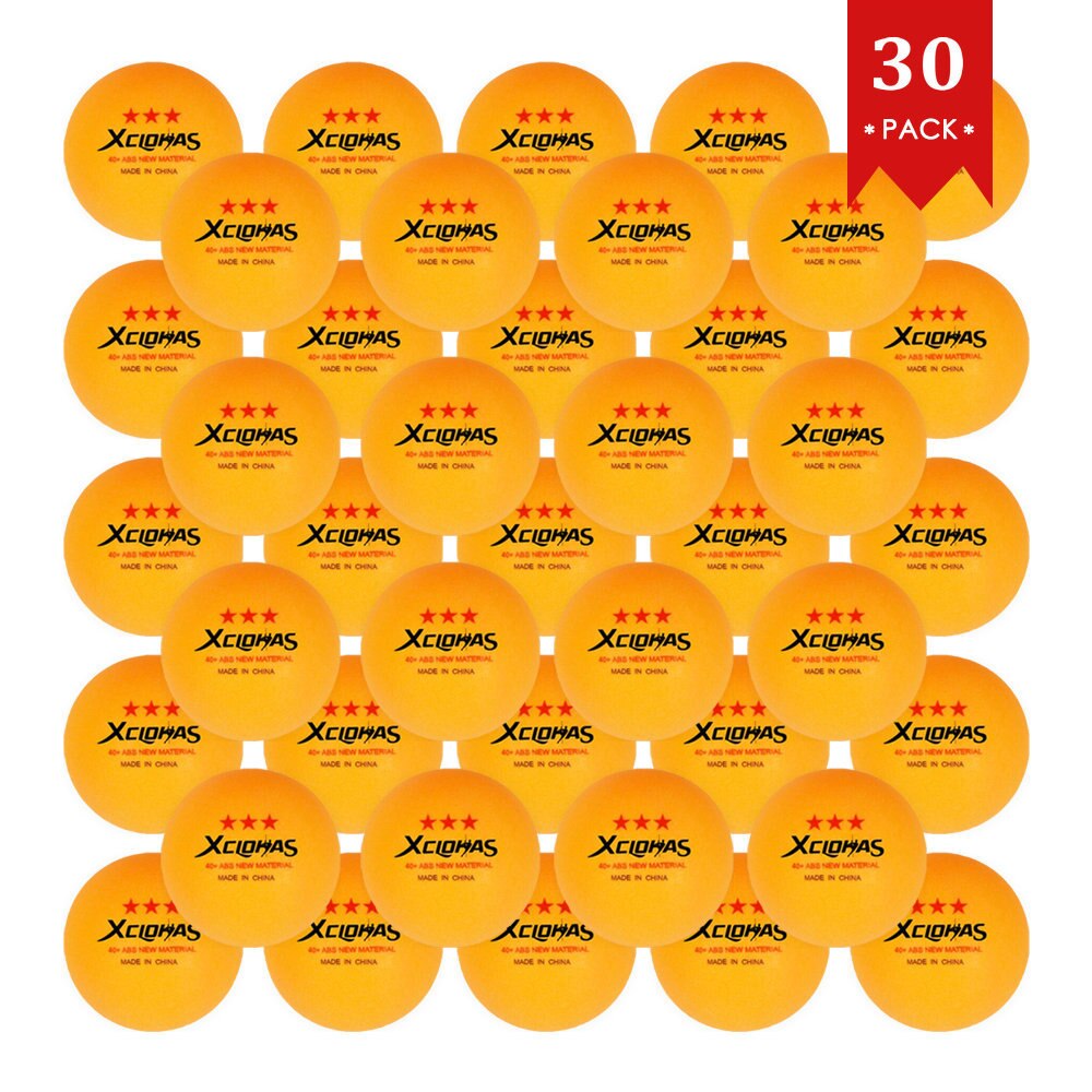 XC LOHAS 3 Star-pelotas de Ping Pong de plástico ABS, Material , 40 + 2,8g, 30 50 100 piezas: 30 yellow