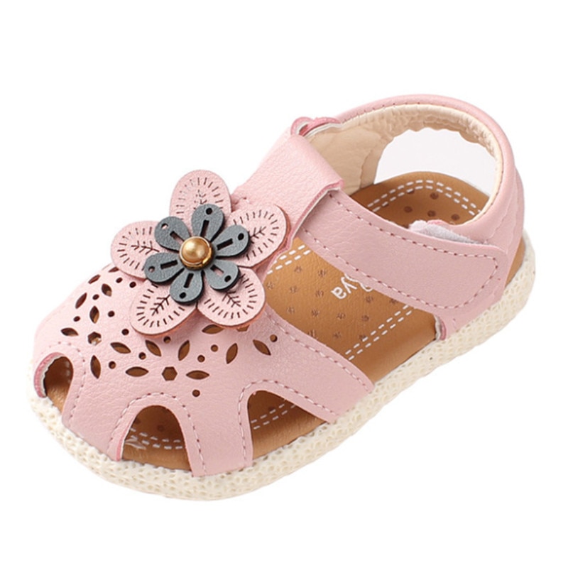 Baby Girls Shoes Summer Flower Sandals Toddler Kids Shoes For Girls Princess Hollow out Soft Leather Tenis infantil Size 15-25