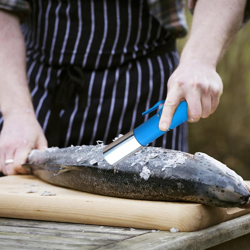 Electric Rechargeable Fish Scaler Waterproof Handheld Automatic Fish Skin Deslagger Scale Scraper Blade Home Scaling Cleaner