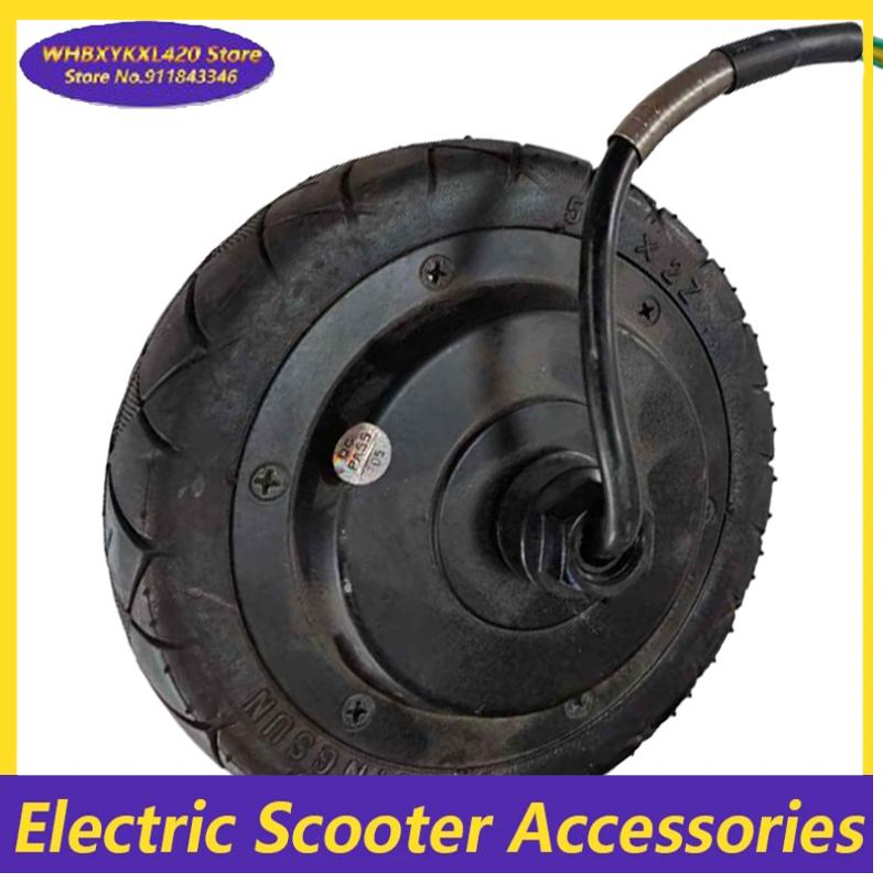 Uniwersalny silnik bezszczotkowy robić hulajnogi elektrycznej 24V/36V, koło 5,5 cala, bezszczotkowy silnik bez zębatek z piastą koła, pełna opona.: Default Title