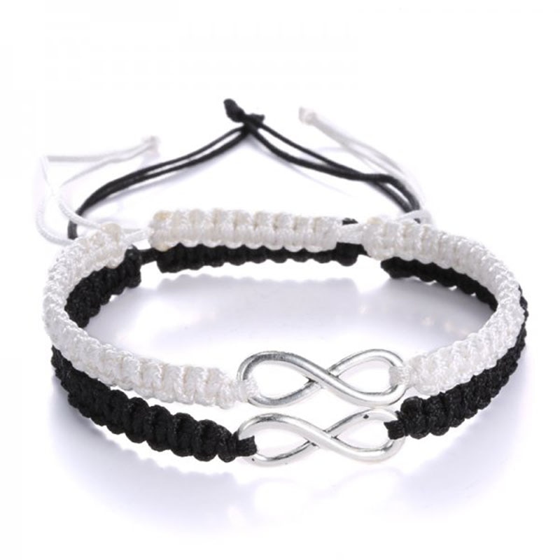 Mode Koppels Armband Liefhebbers Armband Voor Vriendin Vriendje Vrouwen Mannen Sieraden Handgemaakte Gevlochten Weven Touw Sieraden