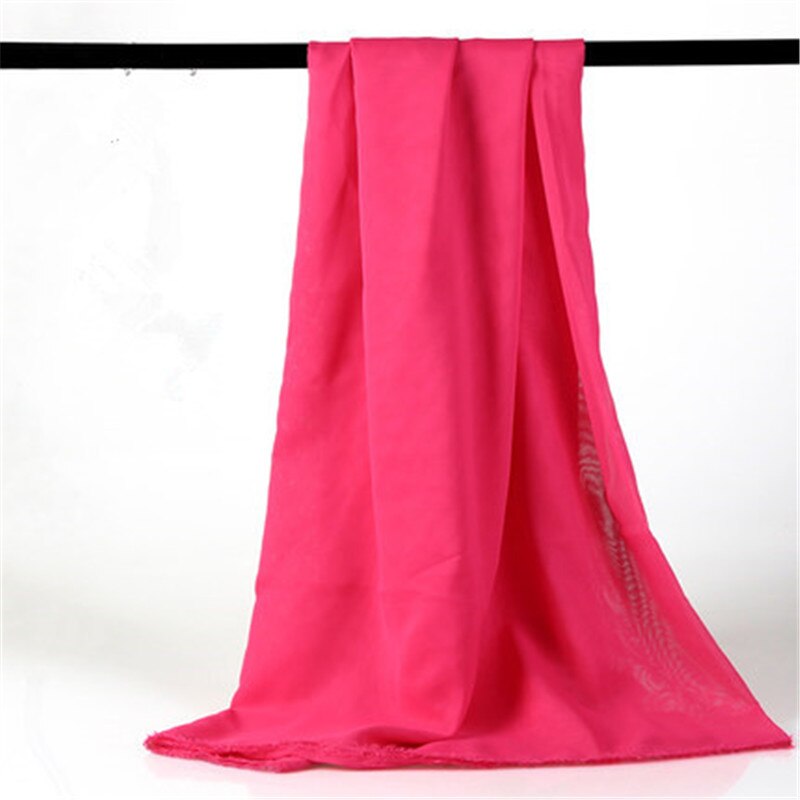 100*150cm sommer chiffon stof stof åndbart trykte stof diy kvinder kjole tøj tilbehør: Rosenrød