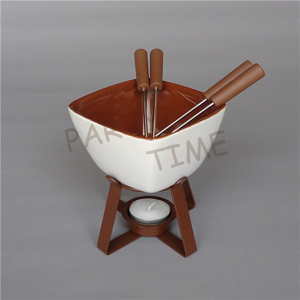 Keramische fondue set, diy kaasfondue pot voor