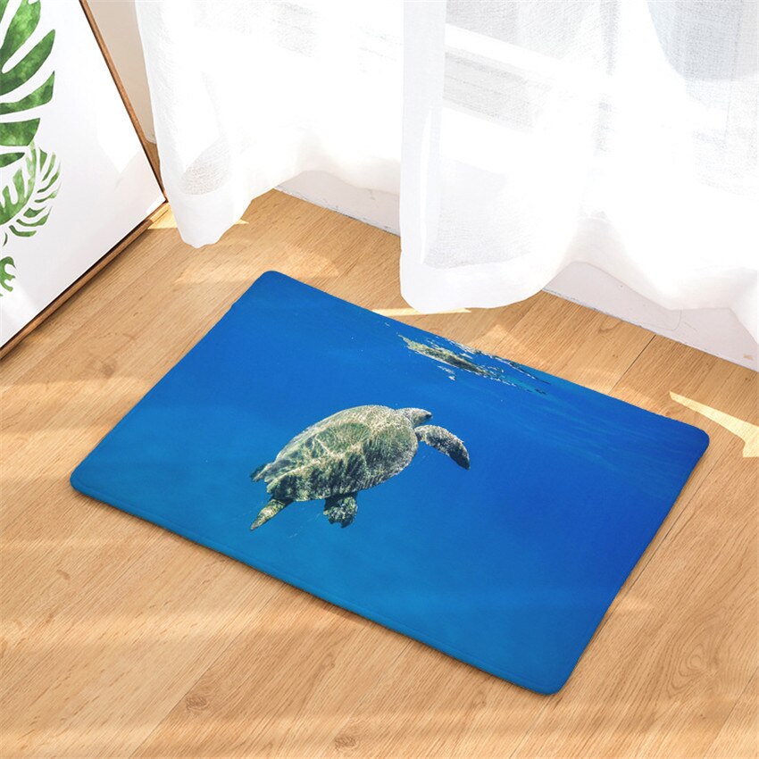 1Pc 40X60Cm Sea Turtle Home Badmat Antislip Badkamer Tapijt Zachte Mat Keuken Wc floor Decor Kerst: 3