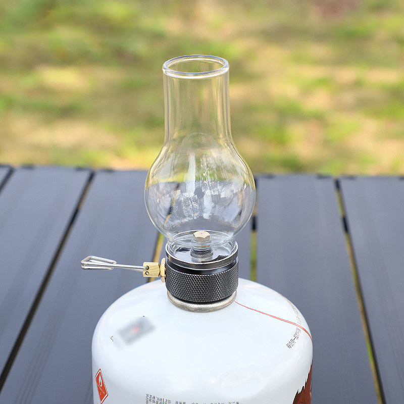 Lámpara de vela de Gas portátil para acampar, luz compacta de Gas butano, uso en exteriores para acampar, pescar, Picnic, luz nocturna, lámpara de Gas