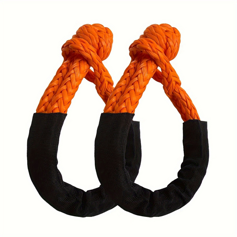 Crochet de remorque en corde à manille souple, crochet en forme de U, connexion souple, corde de remorque élastique tout-terrain, Traction universelle tressée