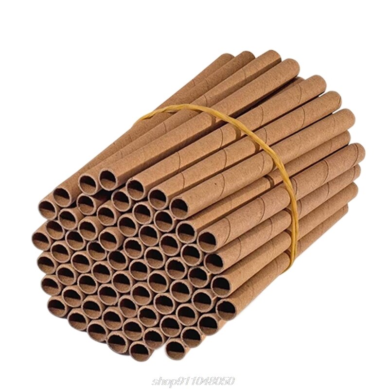 50Pcs Bee House Tubes Refill Bee Paper Tube Liners for Insect Nest Beehive House Garden Pollinator Bee House A08 21: Default Title