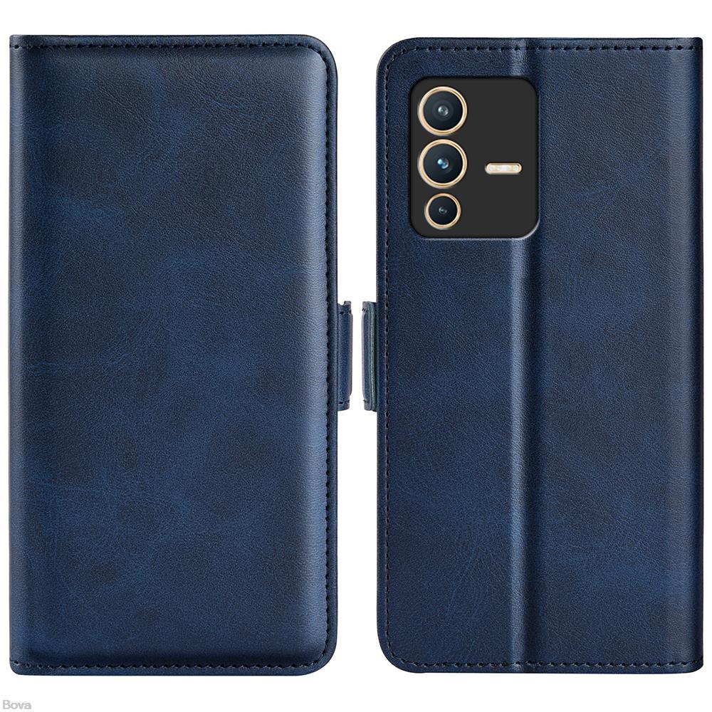 pu leather flip phone case for Vivo S12 Pro card holder wallet Short-buckle Flip book holster protective phone bag case GG