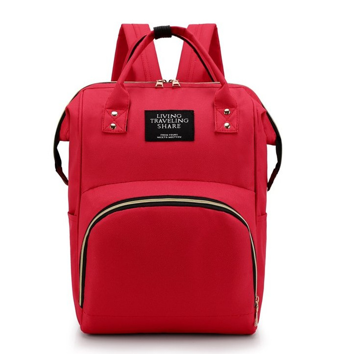 Specielt tilbud bleetaske stor kapacitet mors taske opgraderet vandtæt rygsæk multifunktionel bleetaske: Rød