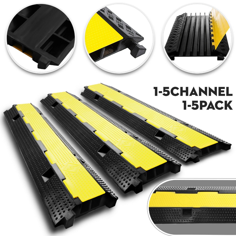 5 Channel Cable Protector 18000 LBS Capacity Extreme Rubber Cable Protector