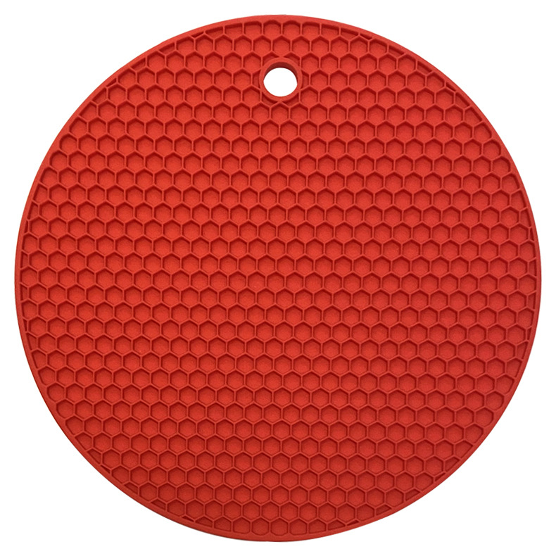 18 cm Ronde Siliconen Mat Coaster Food Grade Materiaal Placemat antislip Tafelmat Keuken Accessoires Gadgets Ronde Cup mat: zwart
