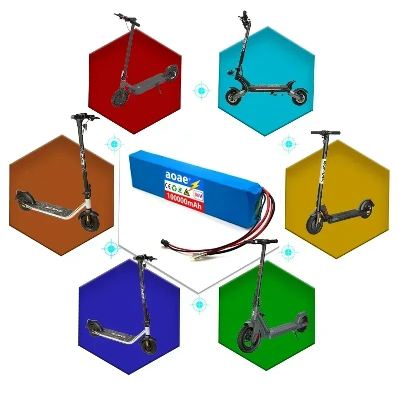 Electric Scooter 10S3P 36V 100Ah Rechargeable Lithium Battery Pack 500W Power Modified Bicycle electric scooter Vehicle with BMS