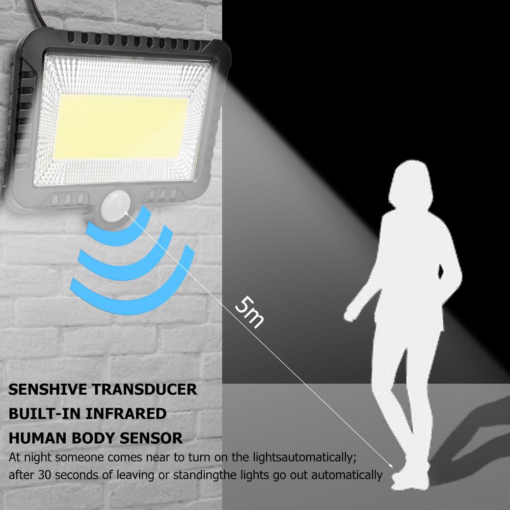 Cob 120LED Solar Light Outdoor Motion Sensor Wandlamp Waterdichte Tuin Lamp Emergency Pathway Yard Straat Lamp