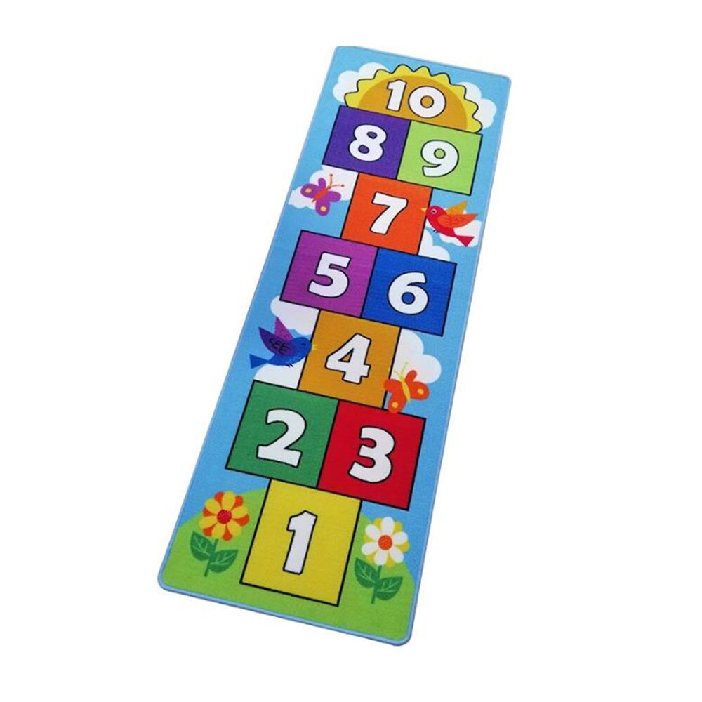 Hopscotch Grid Mat Play Space And Room Decor Machine WashableStrong Woven Floor Carpet, Children’s Classroom Bedroom Study: Default Title