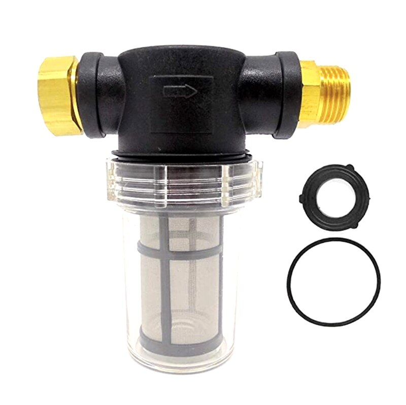 Accesorio de filtro de sedimentos manguera de jardín lavadora de presión para entrada de agua de jardinería al aire libre (100 Mesh Sn): Default Title