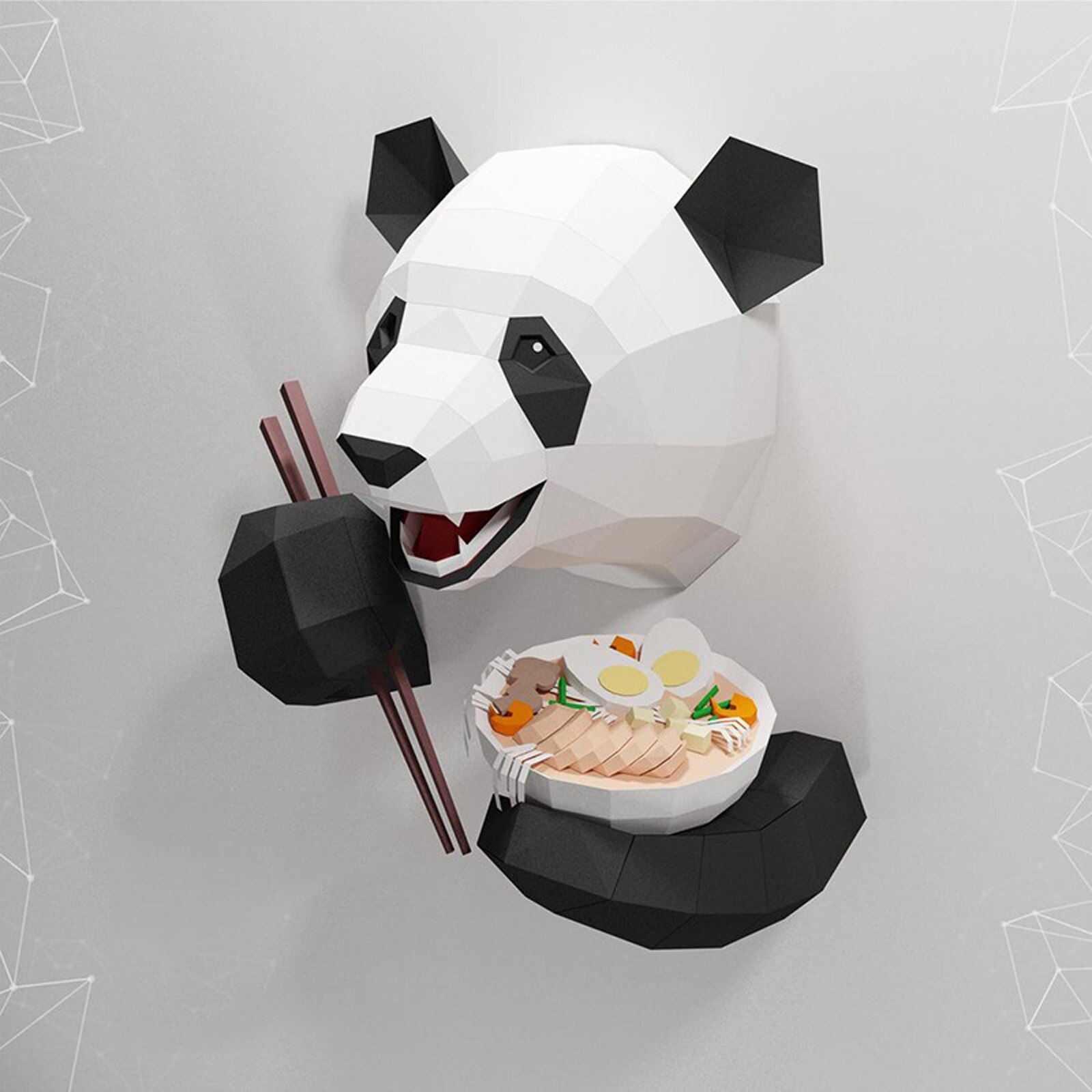 3d Paper Model Handmade Panda Diy Wall Papercraft Home Decor Wall Decoration Manual Puzzles Educational Diy Kids Toys#g30