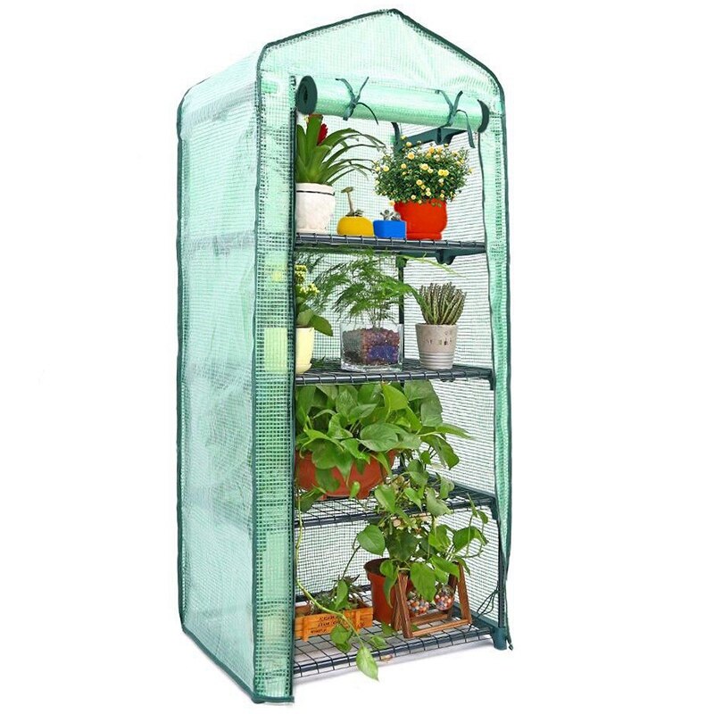 Cubierta de plantas de invernadero de jardín al aire libre Sunsn Sun malla de tela para hacer sombra capa Pe Tienda Familiar Mini jardín planta invernadero cubierta para